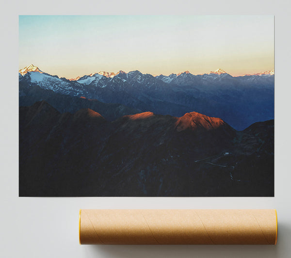 Golden Mountain Serenity Giclee Print