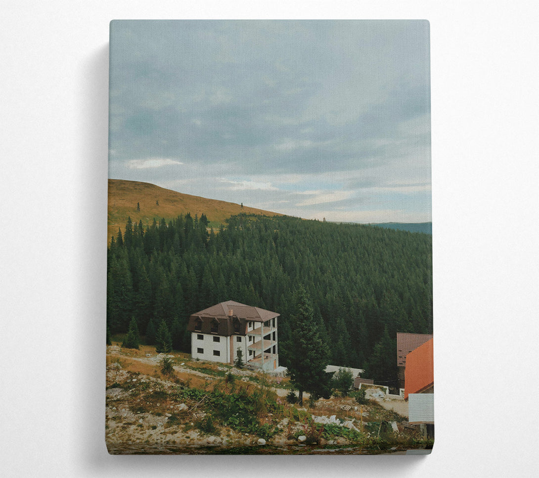  A Canvas Print of Green Mountain Retreat Canvas Wall Art
