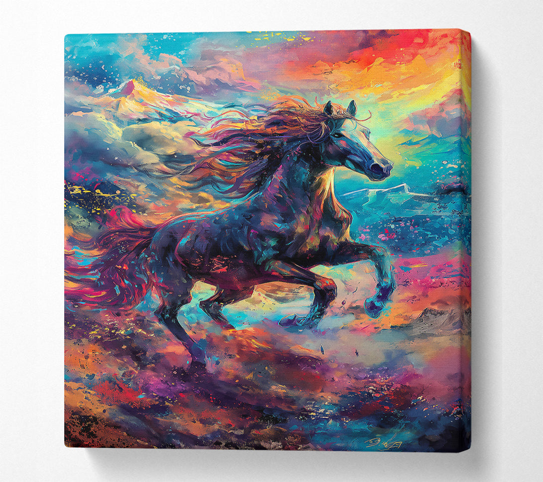  A Canvas Print of Blue Horse Ascends Canvas Print
