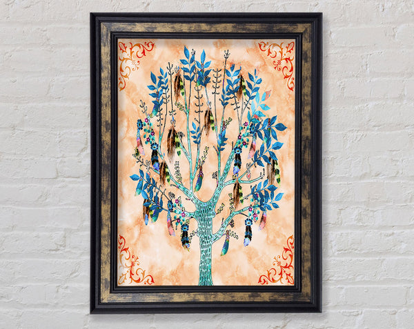 Feather Tree Framed Print