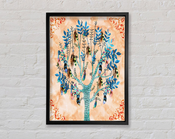 Feather Tree Framed Print