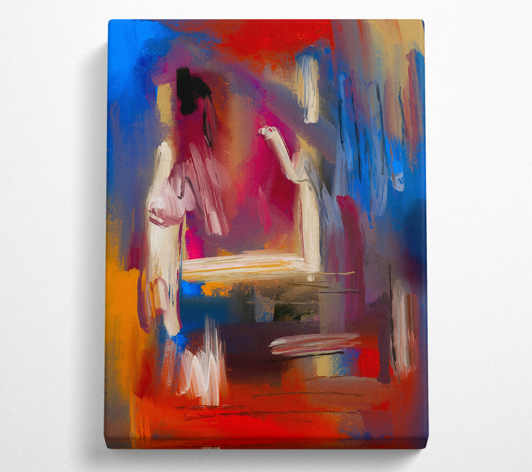  A Canvas Print of Red Abstract Expressionism Canvas Print