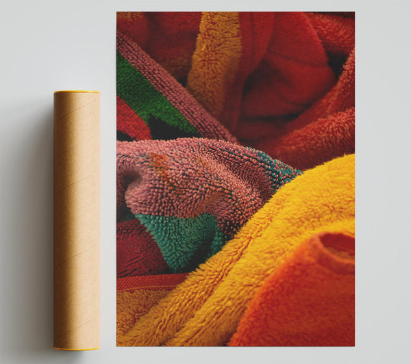 Golden Fuzzy Layers Print