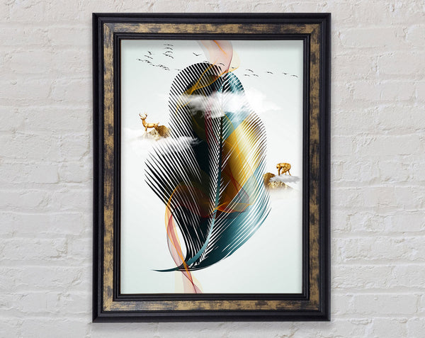 Feather Wave Framed Print