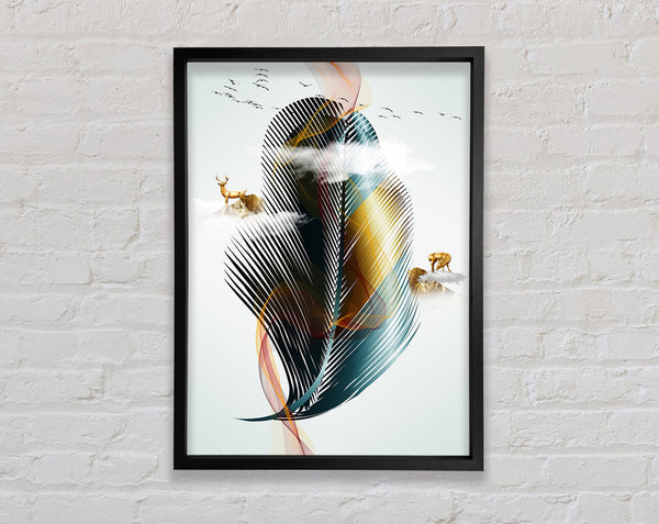 Feather Wave Framed Print