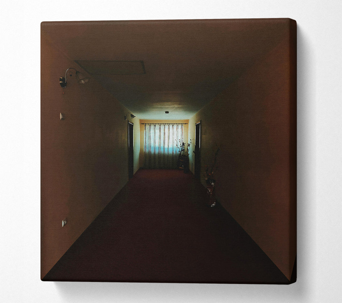  A Canvas Print of The Burgundy Corridor Canvas Wall Art