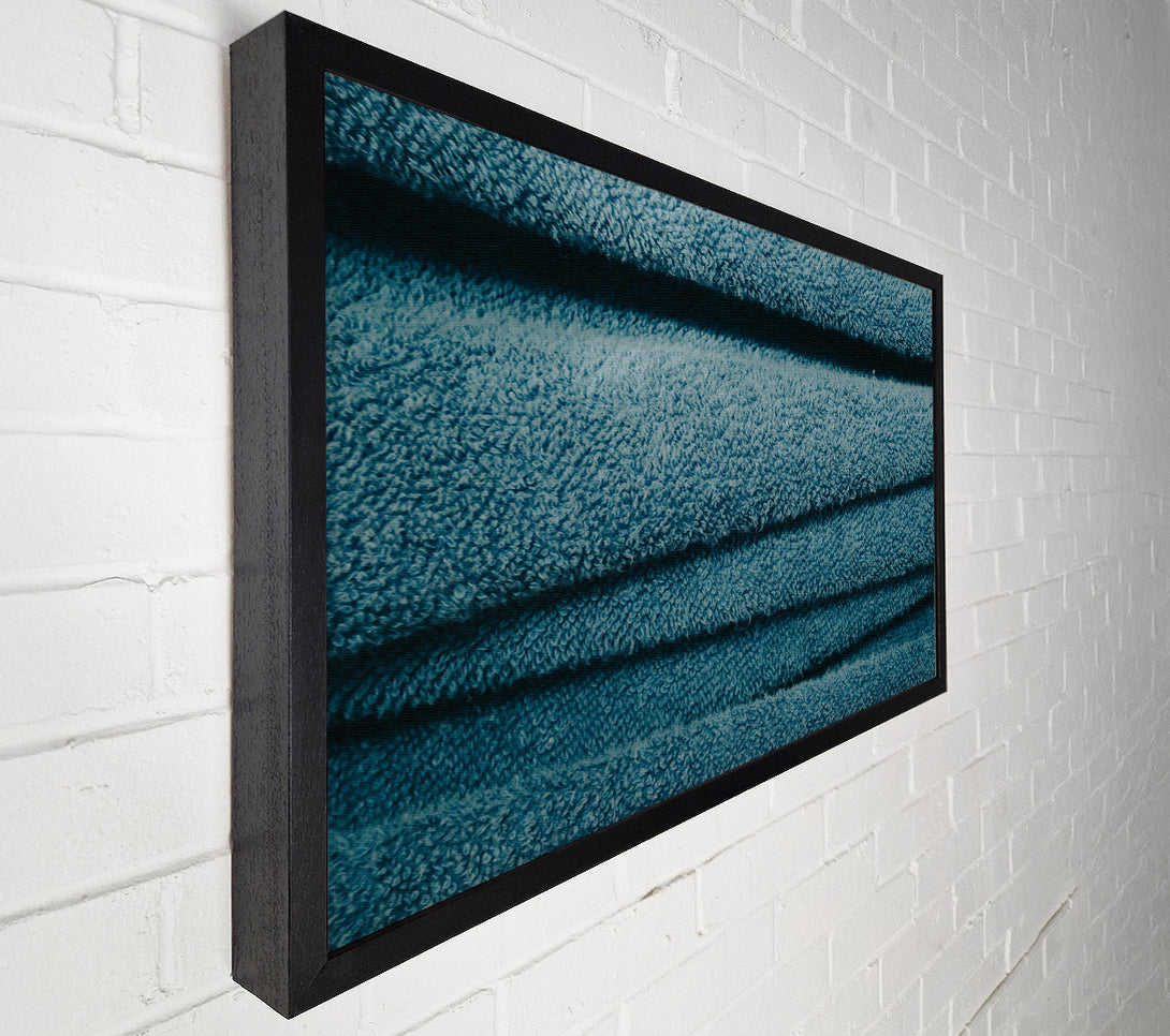  A Canvas Print of Teal Towel Texture Canvas Art