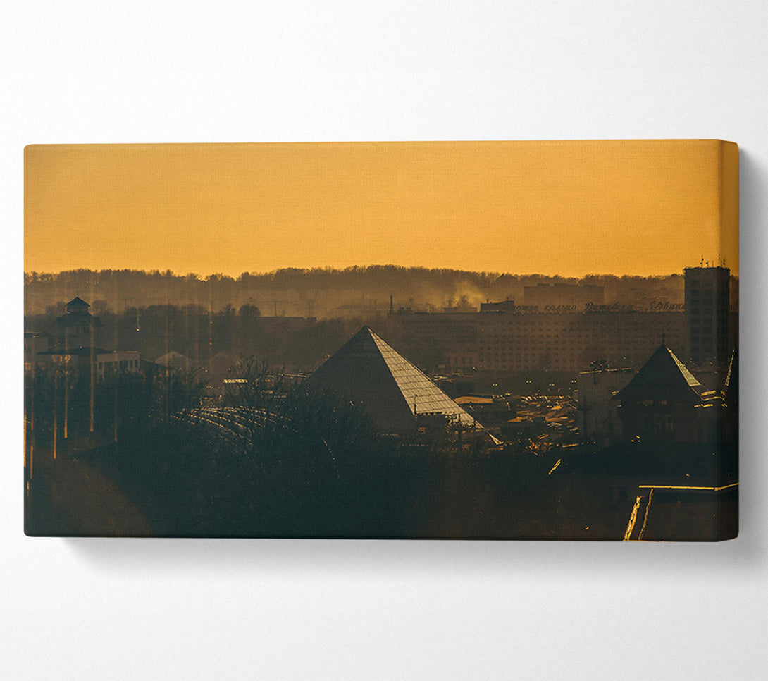  A Canvas Print of Golden Hour Pyramid Canvas Art