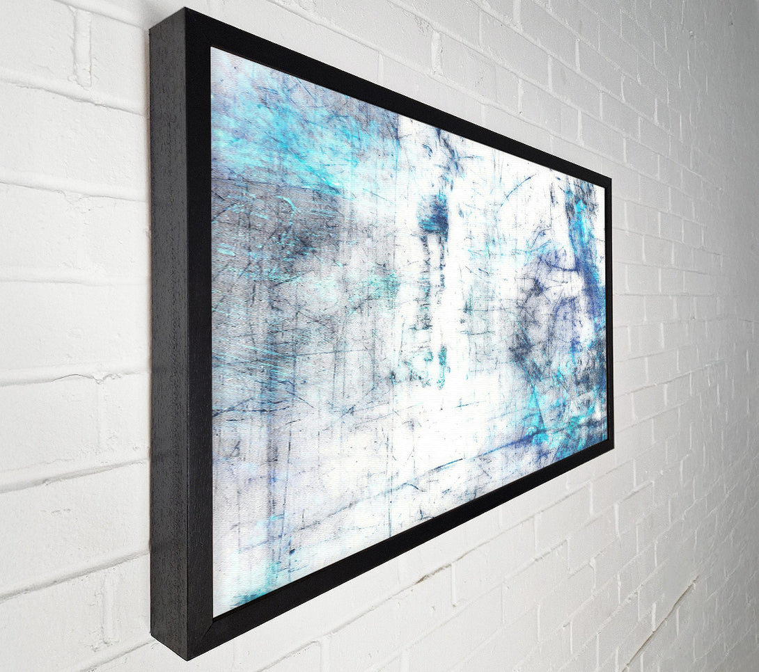  A Canvas Print of Cyan Scratched Canvas Canvas Wall Art