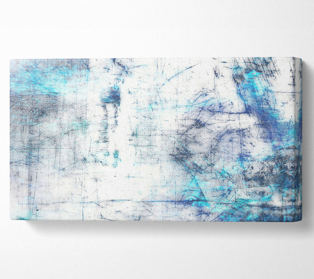  A Canvas Print of Cyan Scratched Canvas Canvas Wall Art