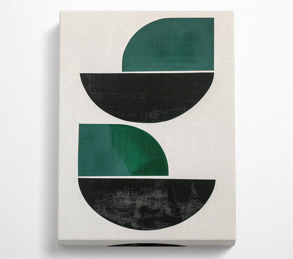  A Canvas Print of Emerald Semicircles Canvas Art