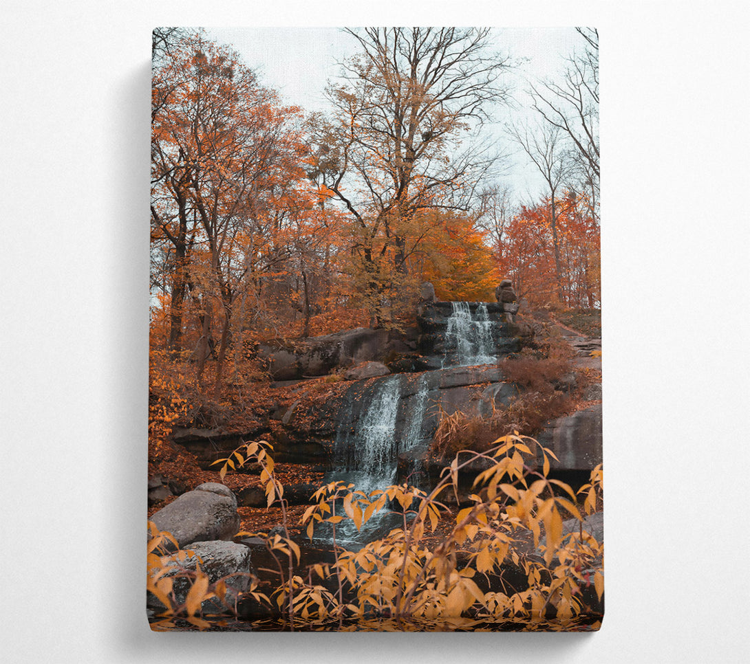  A Canvas Print of Golden Waterfall Dreams Canvas Print