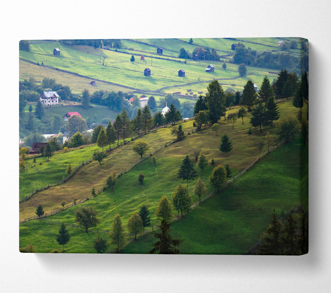  A Canvas Print of Emerald Rolling Hills Canvas Wall Art