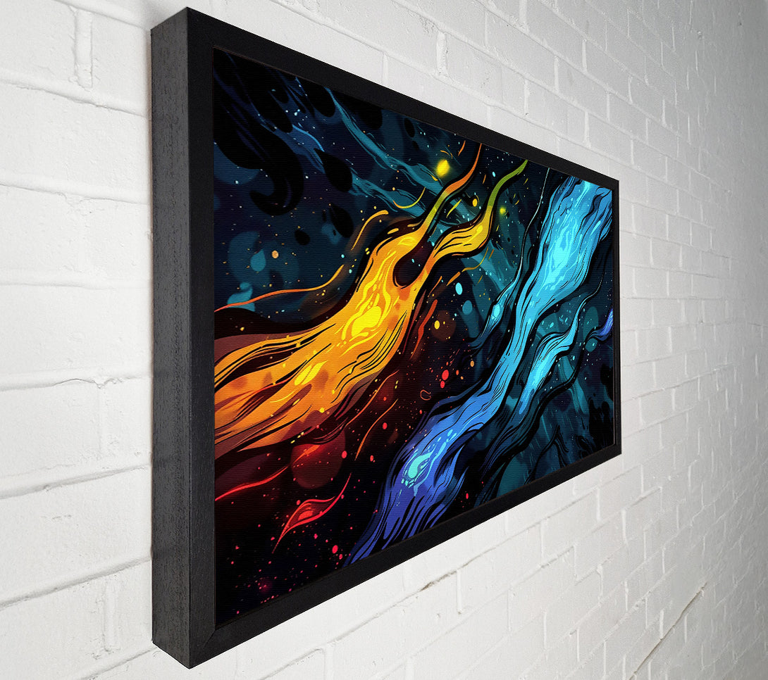  A Canvas Print of Azure Cosmic Flow Canvas Wall Art