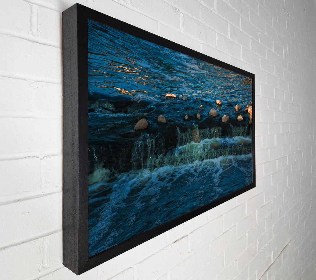  A Canvas Print of Azure Waterfall Dreams Canvas Art