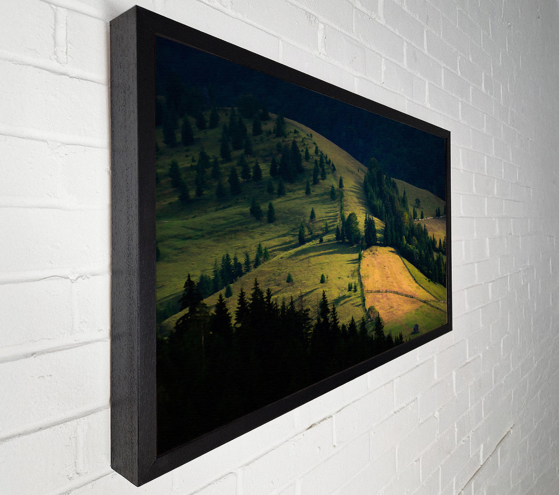  A Canvas Print of Golden Green Hillsides Canvas Art