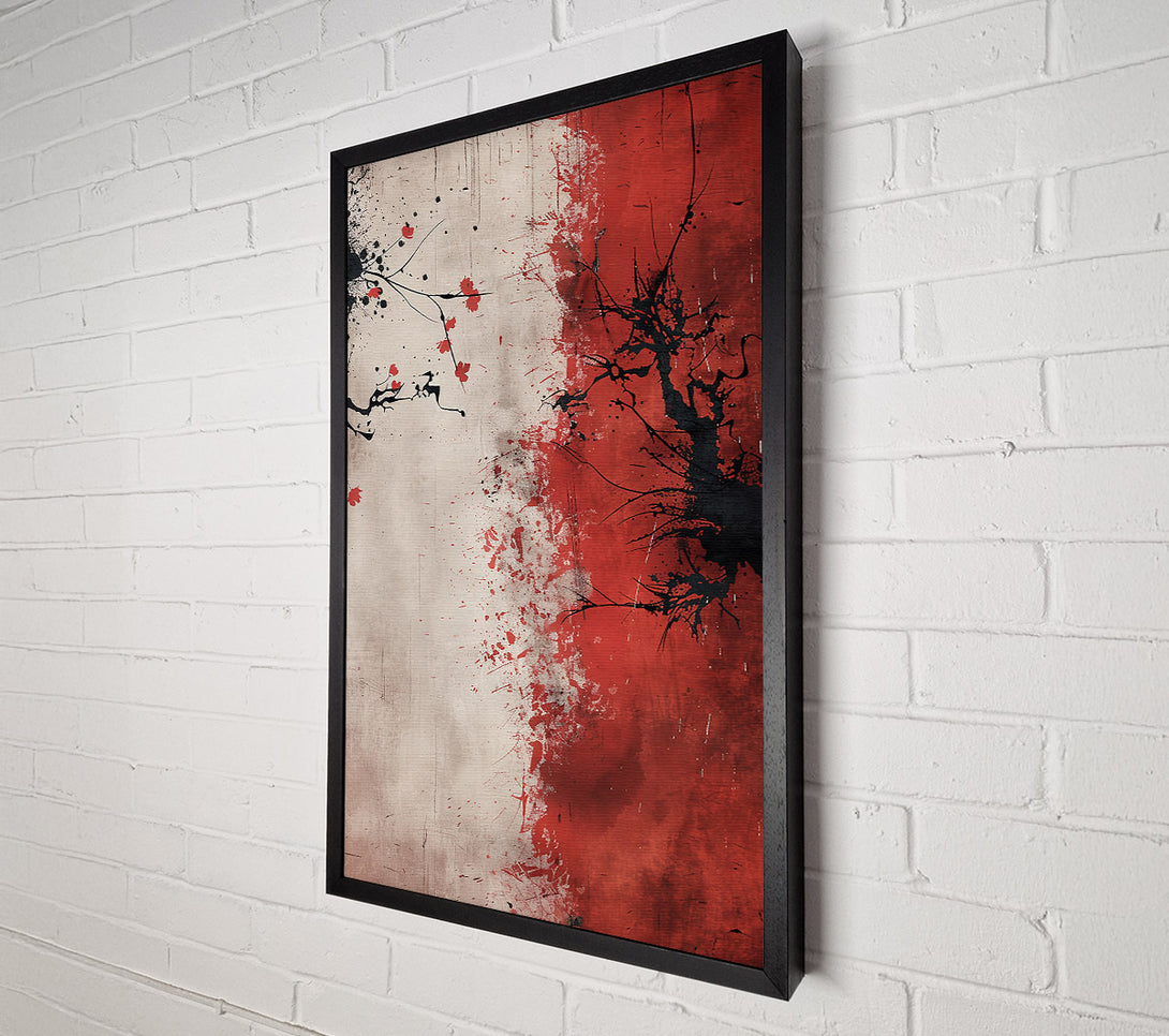  A Canvas Print of Crimson Branching Splatter Canvas Print