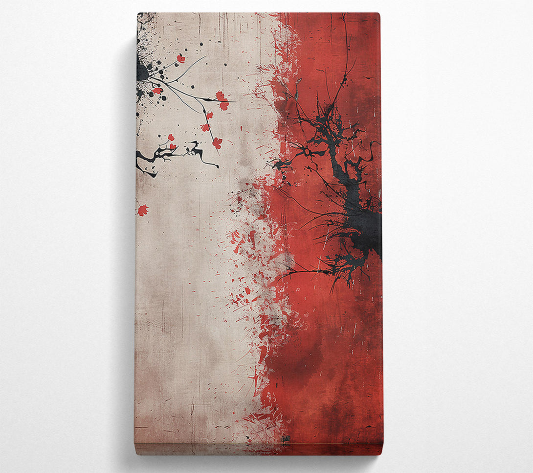  A Canvas Print of Crimson Branching Splatter Canvas Print