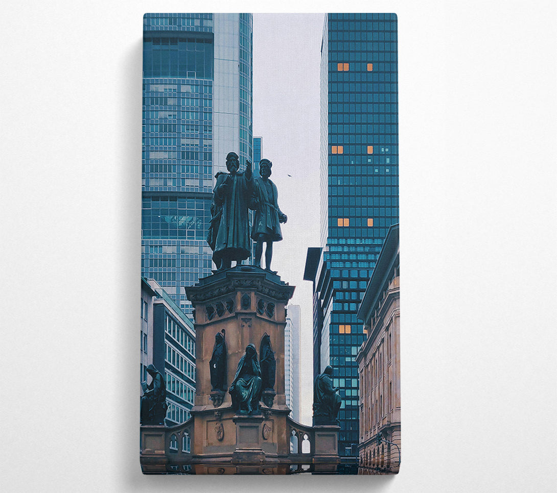  A Canvas Print of Blue City Statues Canvas Wall Art