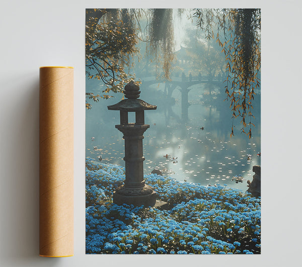 Blue Lagoon Lantern Print