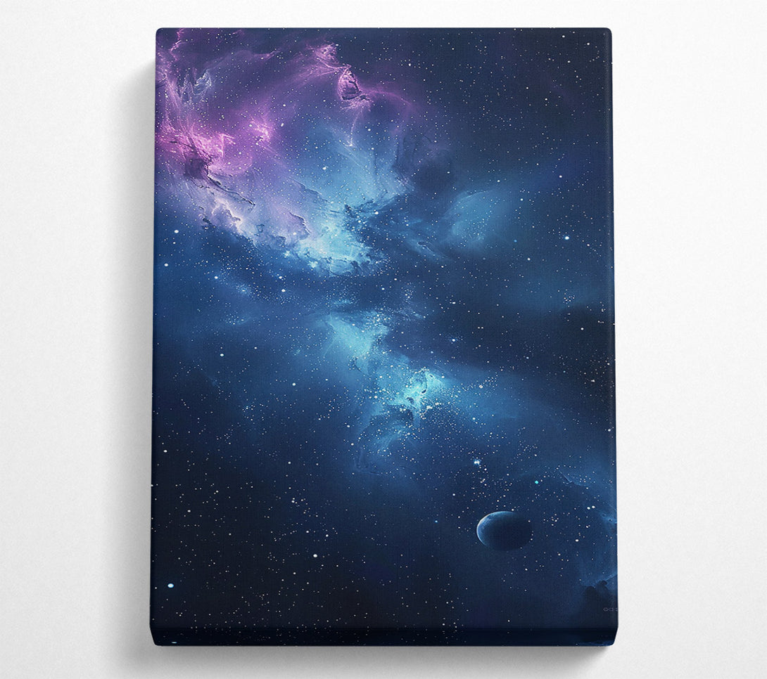  A Canvas Print of Azure Cosmic Dance Canvas Art