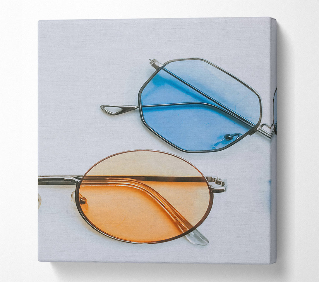  A Canvas Print of Amber Lens Reflections Canvas Wall Art