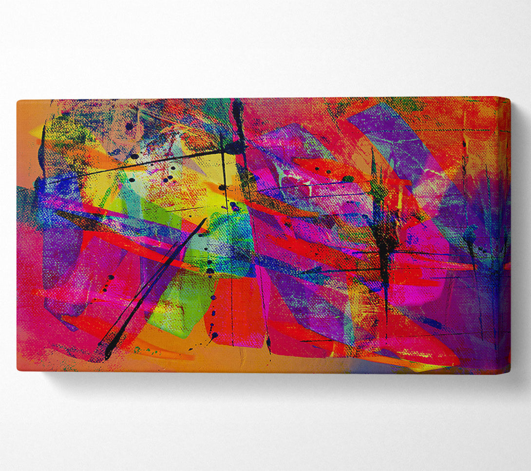  A Canvas Print of Fuchsia Abstract Chaos Canvas Art