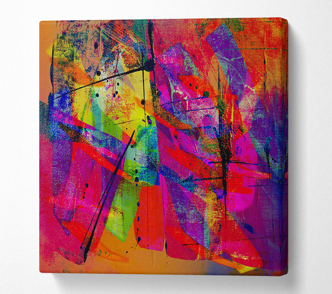  A Canvas Print of Fuchsia Abstract Chaos Canvas Art