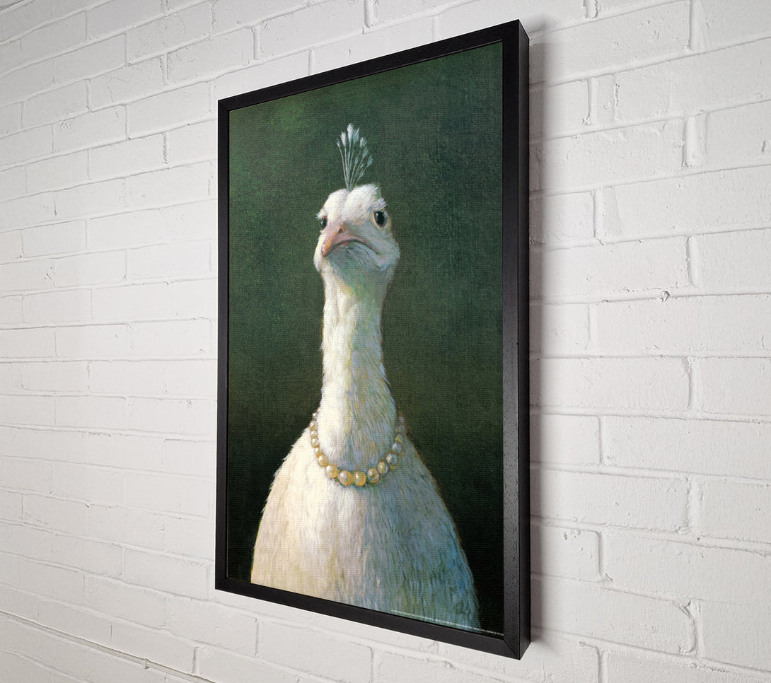  A Canvas Print of Female Peacock Canvas Wall Art