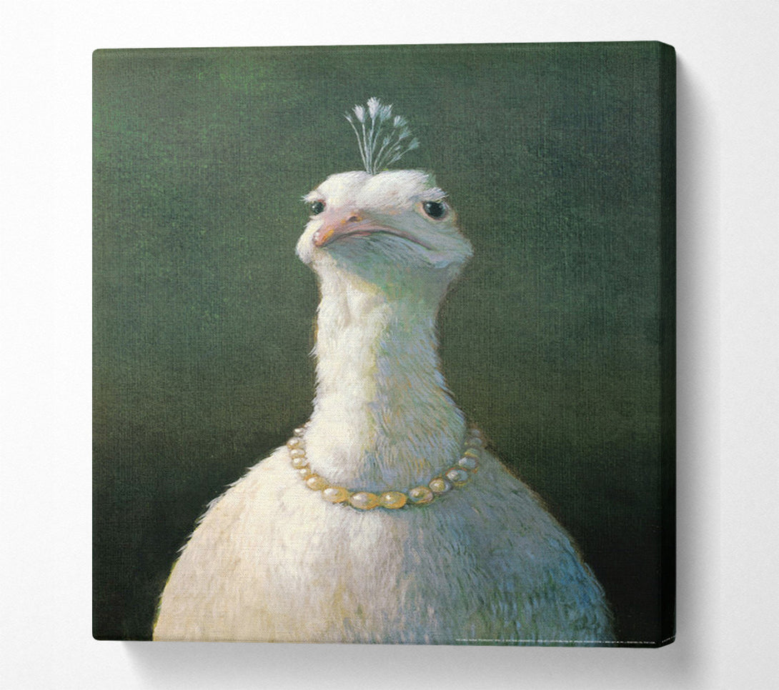  A Canvas Print of Female Peacock Canvas Wall Art