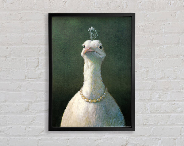 Female Peacock Framed Print