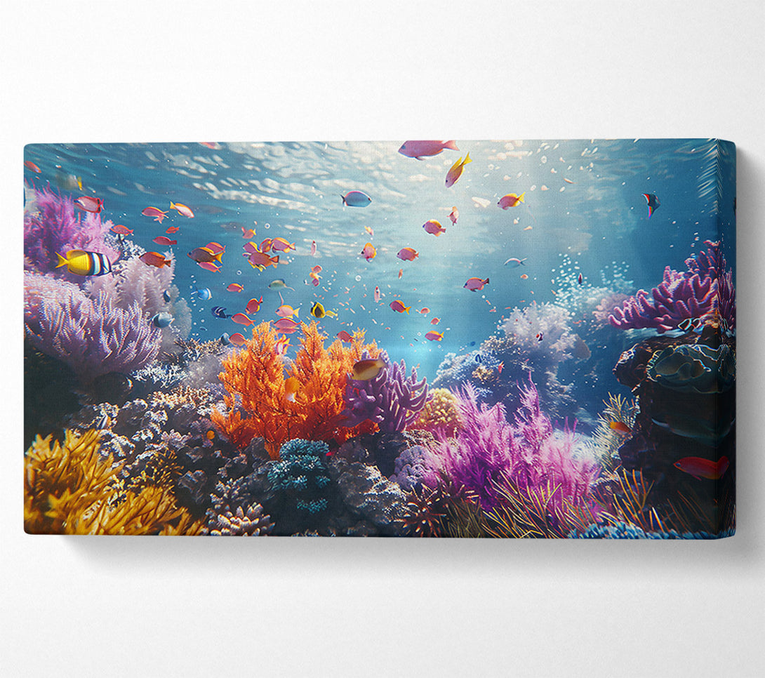  A Canvas Print of Blue Reef Symphony Canvas Print
