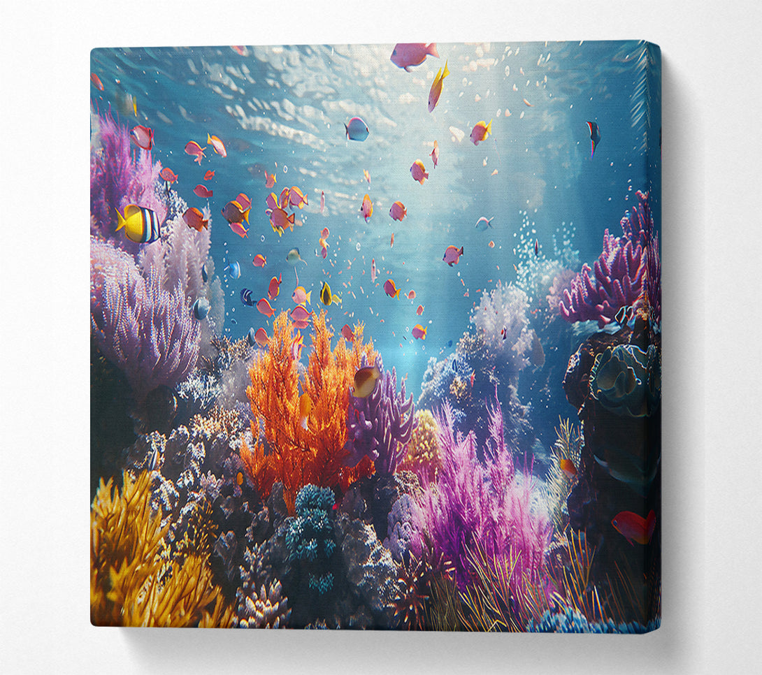  A Canvas Print of Blue Reef Symphony Canvas Print