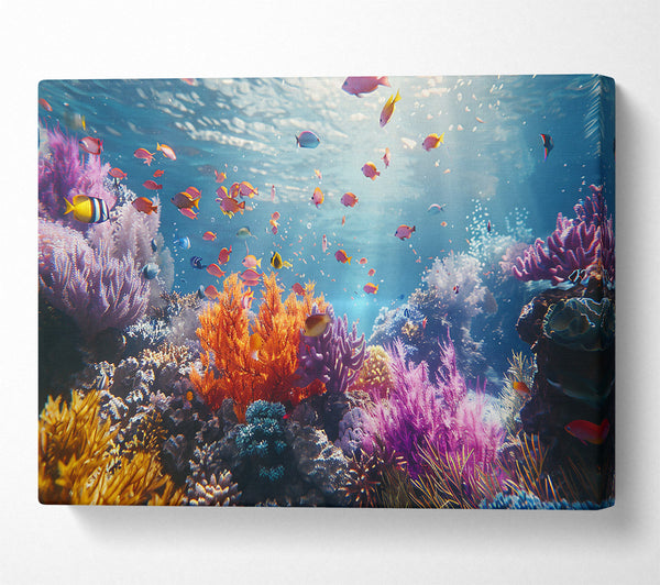  A Canvas Print of Blue Reef Symphony Canvas Print