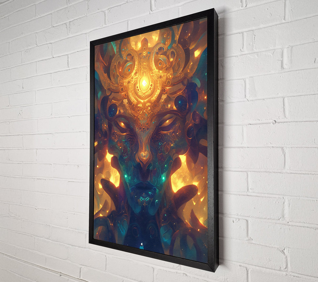  A Canvas Print of Golden Oracle'S Gaze Canvas Art