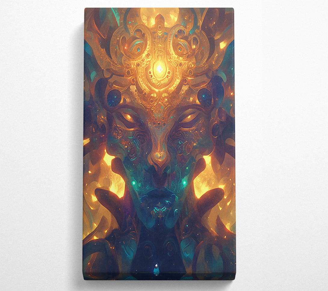  A Canvas Print of Golden Oracle'S Gaze Canvas Art
