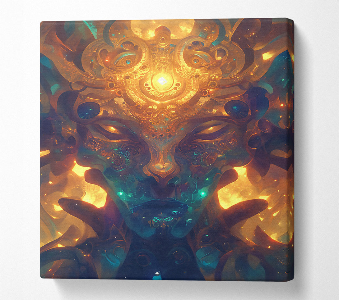  A Canvas Print of Golden Oracle'S Gaze Canvas Art