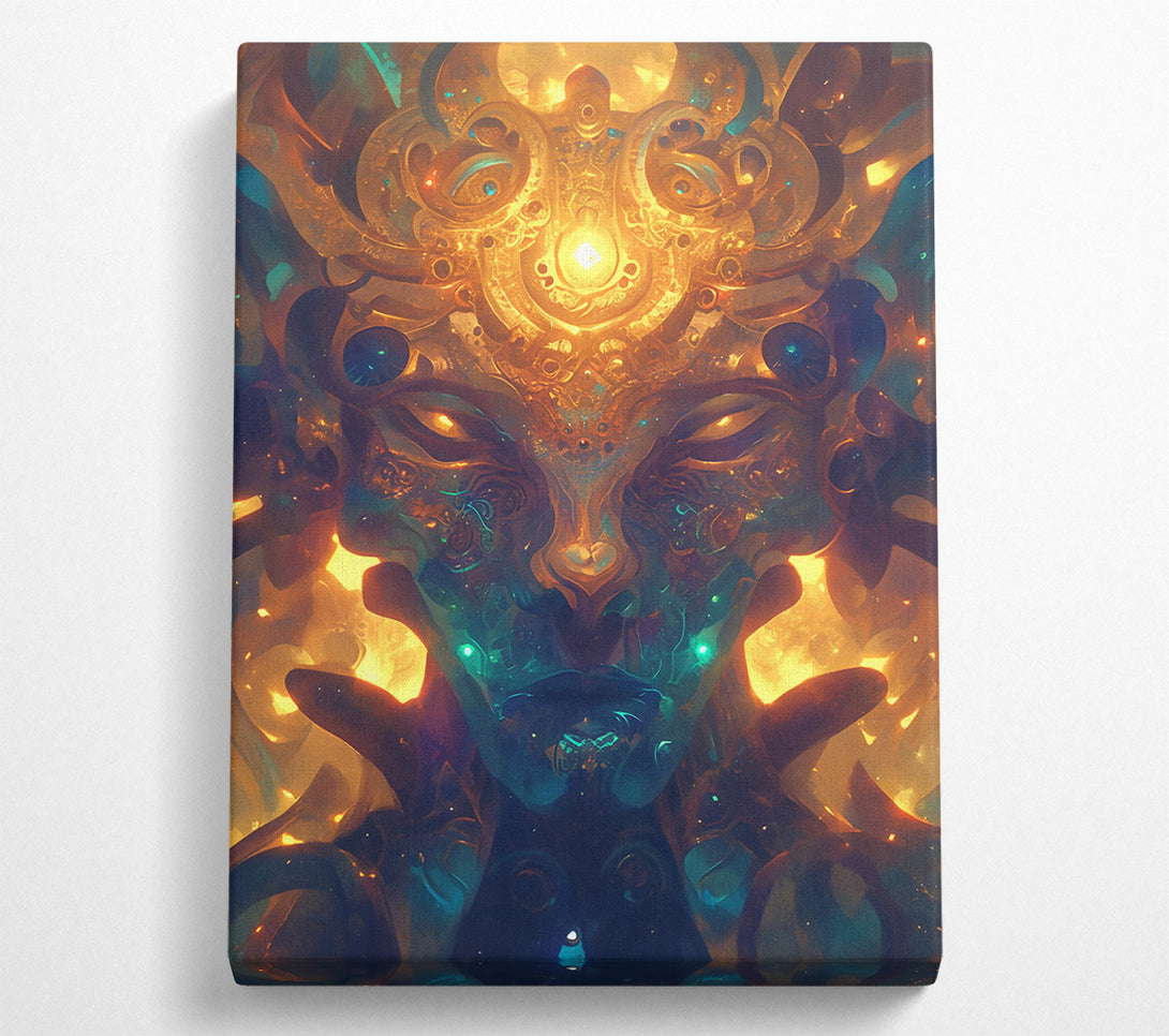  A Canvas Print of Golden Oracle'S Gaze Canvas Art