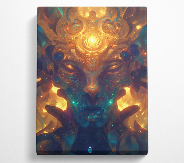  A Canvas Print of Golden Oracle'S Gaze Canvas Art