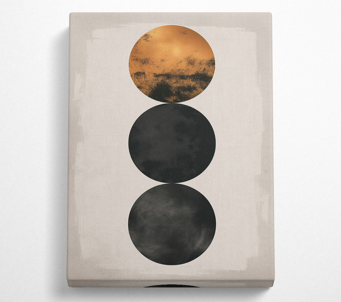  A Canvas Print of Golden Circle Stacks Canvas Print
