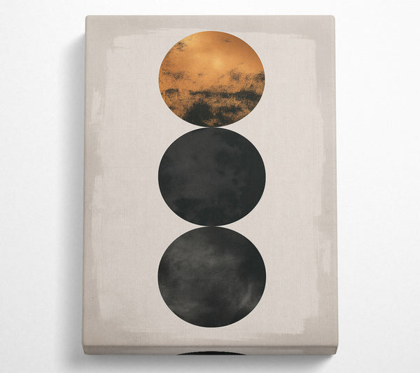  A Canvas Print of Golden Circle Stacks Canvas Print