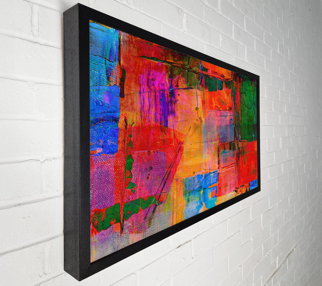  A Canvas Print of Orange Abstract Painting Canvas Art