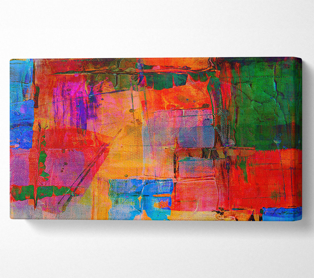  A Canvas Print of Orange Abstract Painting Canvas Art