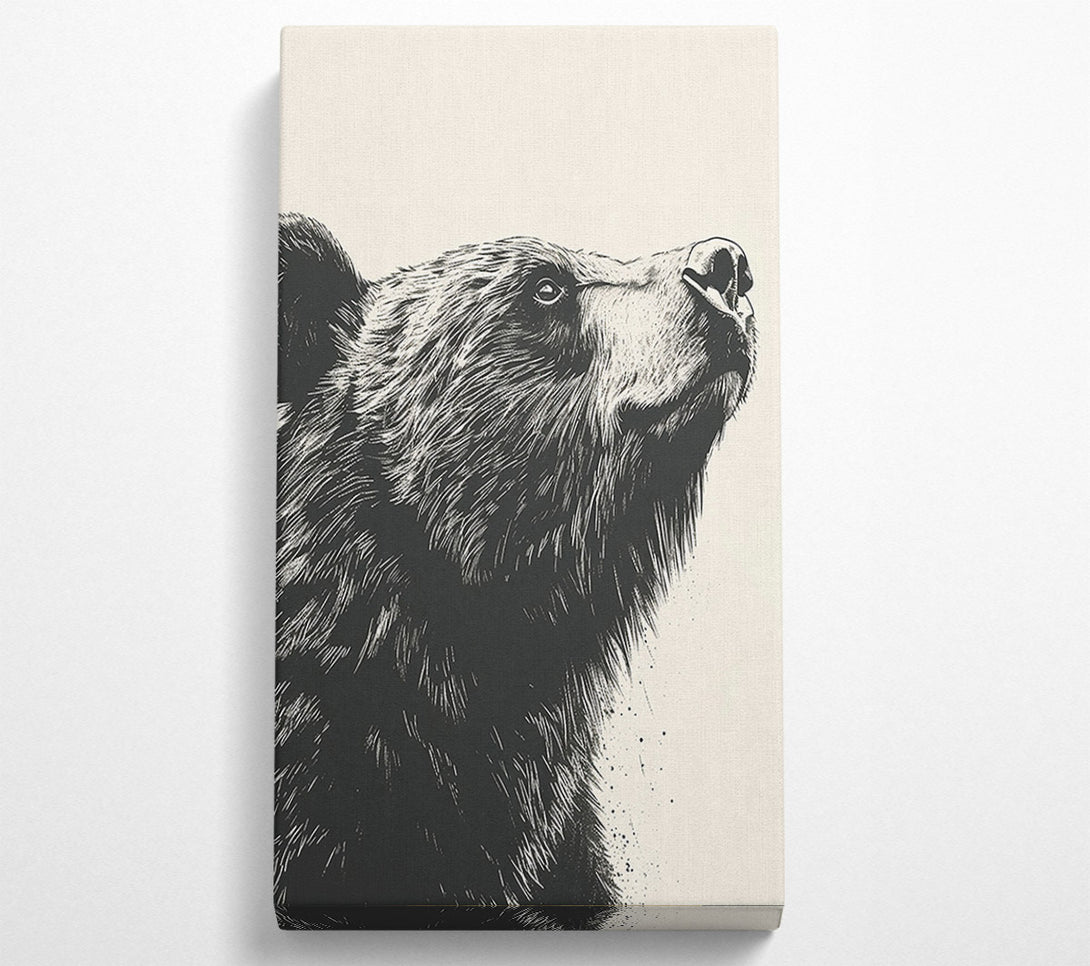  A Canvas Print of Black Bear'S Gaze Canvas Art