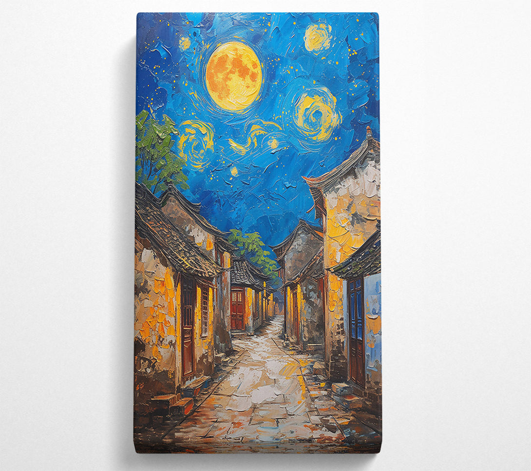  A Canvas Print of Blue Moon Alleyway Canvas Print