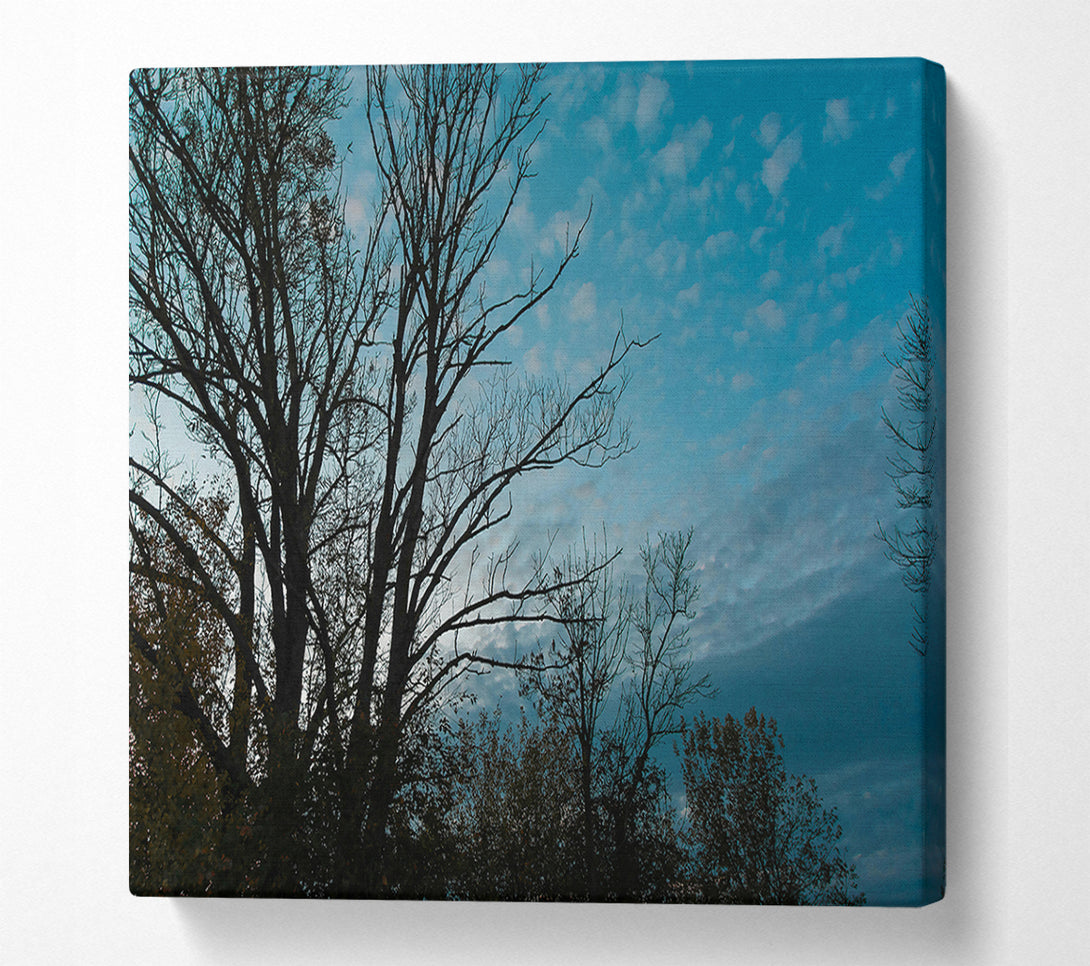  A Canvas Print of Azure Silhouettes Canvas Print