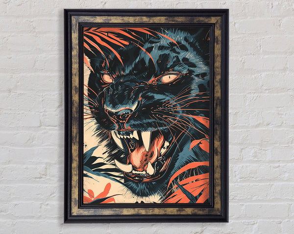Fierce Jaguar Framed Print