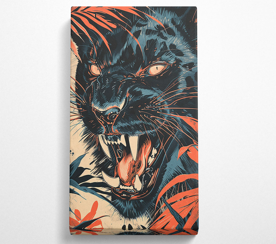  A Canvas Print of Fierce Jaguar Canvas Wall Art