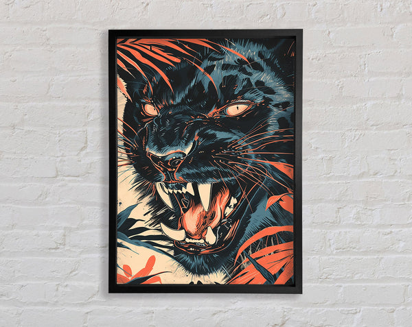 Fierce Jaguar Framed Print