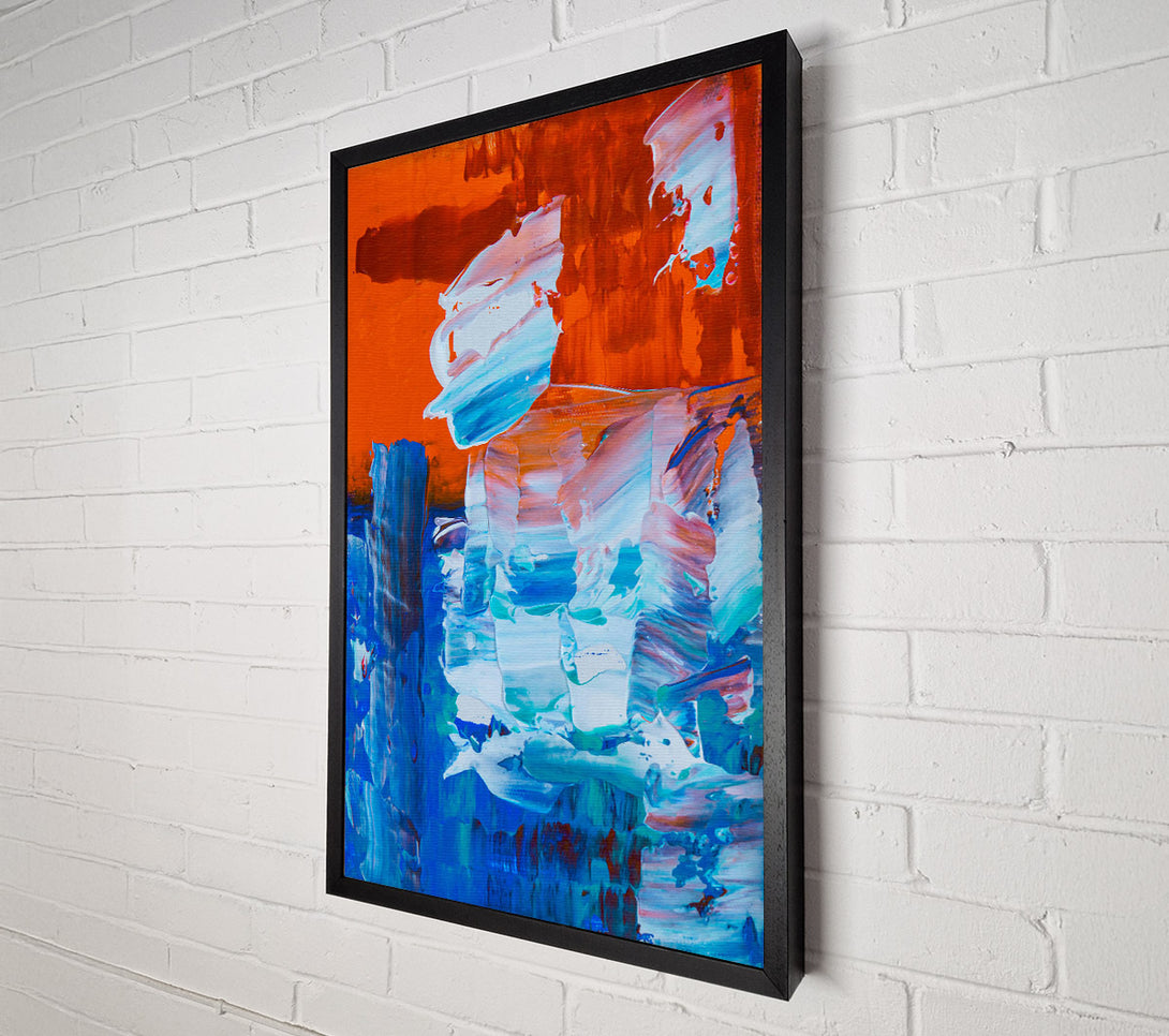  A Canvas Print of Orange And Blue Swirls Canvas Print